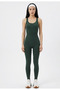 Women's Seamless Sports Jumpsuit with Push up Straps - Cross Back Detailed Sports Yoga Pilates Leggings – Khaki 1850