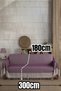 Organic Buldan Fabric Covering the Armrests in Plum Color, King Size 180 X 300 Cm, Sofa Bed Cover, Cotton