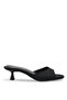 Calivette Black Nubuck Women's Stylish New Season Flat Comfortable Pointed Toe Thin Short Kitten Heeled Slippers - 2