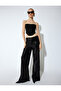 Slim Fit Asymmetrical Strapless Crop Top