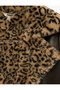 Faux Cured Leopard Print Faux Leather Biker Jacket with Zippered Pockets - 7