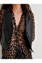 Buttoned V-Neck Faux Leather Vest - 5