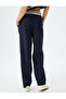 5Wak40087Pw 710 Navy Blue Women's Woven Trousers - 4