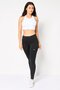 Women Sportswear Fit Brand Logo Training Leggings, Black - 3