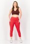 Women Sportswear Fit Yoga Leggings, Red - 3