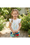 Girl's T-Shirt Narcissus Printed Ecru 100% Cotton - 6