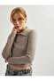 Long Sleeve Buttoned Slim Fit Polo Neck T-Shirt