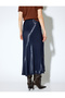 X Melis Ağazat - Stone Embroidered Midi-Length Satin Skirt - 5