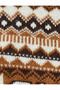 Ethnic Patterned Long Sleeve High Top Sweater - 5