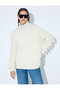 Turtleneck Hip Length Long Sleeve Tassel Knit Sweater - 6