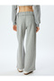 X Inji - Wide Leg Sweatpants Oversize Waist Lace up Pocket - 4