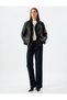 Straight Long Leg Stitching Detail Regular Waist Pocket Jeans - Longer Straight Jeans