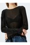 Boat Neck Ruffle Detail Long Sleeve Slim Fit Blouse - 5