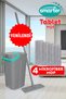 Gray Tablet Mop 4 Pieces Spare Cleaning Set Mop