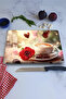 Coffee, Rose and Butterfly Pattern Tempered Glass Cutting Board 21X30 cm Size Uv Printing - Ckt004