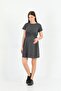 Maternity Cotton Flexible Fabric Dress with Elastic Waist - 2