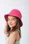 Fuchsia Cotton Piece Bucket Girl's Hat 10-18 Years - 3