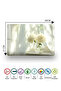 White Flower and Light Reflection Themed Tempered Glass Cutting Board 21X30 cm Size Uv Printing - Ckt025 - 7