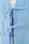 Women's Short Sleeve Crop Blouse 958 - Blue - 5