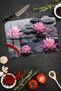 Water Lily Floral Zen Stones Themed Tempered Glass Cutting Board 21X30 cm Uv Printing - Ckt020 - 4