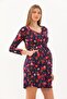 Floral Patterned Maternity & Maternity Breastfeeding Dress
