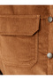 Slim fit jacket corduroy shirt collar flap pocket detailed cotton - 6