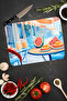 Mediterranean Breakfast Themed Tempered Glass Cutting Board 21X30 cm Uv Printing - Ckt063 - 4