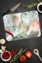 Pastel Flower and Glass Globe Pattern Tempered Glass Cutting Board 21X30 cm Size Uv Printing - Ckt077 - 4