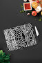 Black and White Abstract Pattern Tempered Glass Cutting Board 21X30 cm Size Uv Printing - Ckt099 - 2