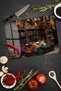 Colorful Spice Rack Patterned Tempered Glass Cutting Board 21X30 cm Size Uv Printing - Ckt101 - 4