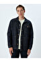 Denim Jacket with Shirt Collar and Pocket Detail, Cotton - 6