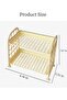 2-Tier Multi-Functional Plastic Shelf,Folding Organizer,for Office Kitchen Bedroom Bathroom Home - 3