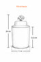 Kitchen and Living Room Accessory Decorative Object Spice Rack Cylinder 2-Piece Ceramic Lid Black Marble Silver - 2