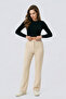 Women's Wide Leg Detail Stitching Stretchy Palazzo Pants