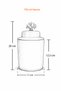 Spice Jar Cylinder Ceramic Large Size with Lid Set of 3 Coffee Corner Set Straw Pattern 750 ml Volume Gold - 2