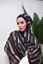 Minimal Line Pattern Patterned Soft Shawl - 2
