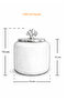 Large Size Coffee Corner Set Oval Spice Jar 1400 ml (Tea, Coffee, Sugar) Gray Square Vertical Line Silver - 2