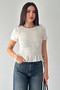Women's Gipeli Cropped Blouse – Short Sleeve Ruffle Detail Stylish Blouse - 6