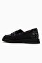 Women's Leather daily Loafers shoe 26y d26ya-3820 black - 3