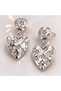 Zafina Silver Color Heart Figured Dangle Silver Earrings - 2