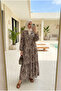 Women's Modal Fabric Shawl Pattern Layered Long Hijab Dress Bohemian Summer Dress (Unlined) - 6