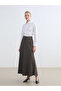 Plaid Flared Skirt with Elastic Waist
