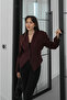 Plum Tie-Detail Back Blazer Jacket - 3