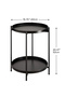 Double-layer metal round side table/coffee table, suitable for living rooms and bedrooms. - 6