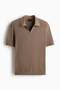 Regular Fit Cable-knit polo shirt - 5