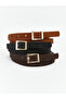 Esvab • Modern & Distinctive Suede-Look Women's Belt 3-Piece Set