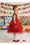 April 23Rd and October 19Th Eid Buckled Pompom Sleeves Show Outfit Girl Dress - 3