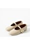 Gold Buckle Detail Balerina - 2