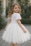 Girl's Sequined Tulle Princess Dress Balloon Sleeve Birthday Party Special Occasion Dress - 2