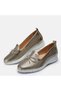 Large size women's filler genuine Leather shoes 41-42-43-44-gold - 6